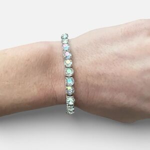 5/$25 Elegant Silver and Opalescent Bracelet